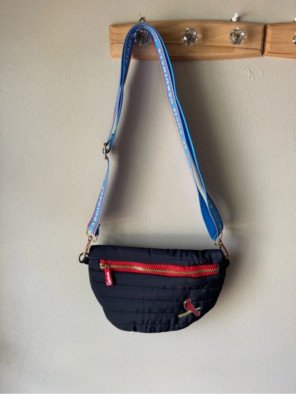 MLB St. Louis Cardinals Quilted Puffer Crossbody Belt Bag